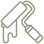 Minimalist paint roller illustration