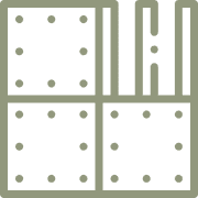 Abstract design with rectangles and circles